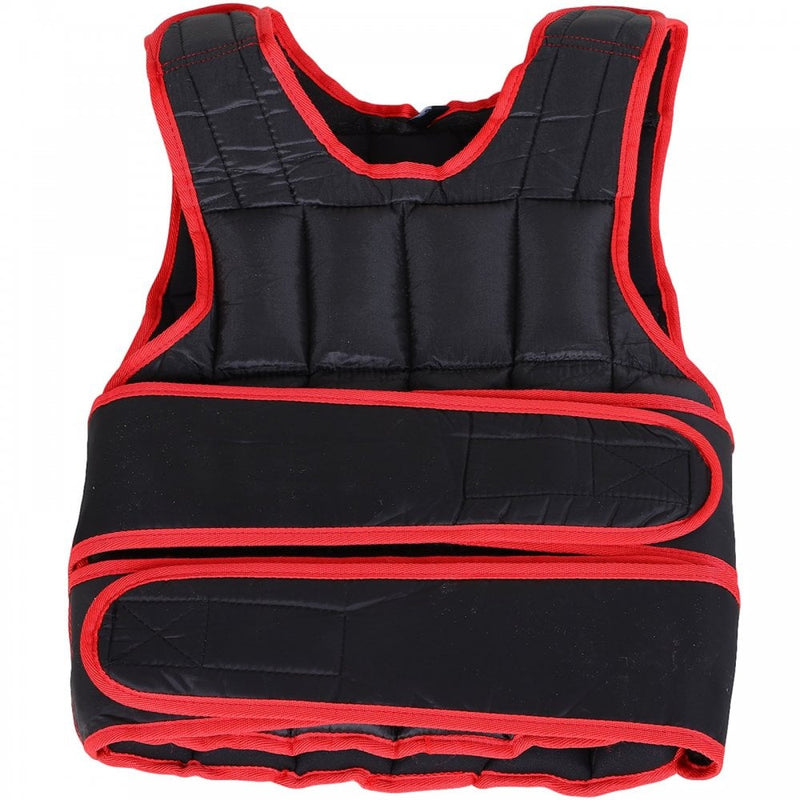 20kg Metal Sand Weight Adjustable Unisex Trainer Vest Black/Red