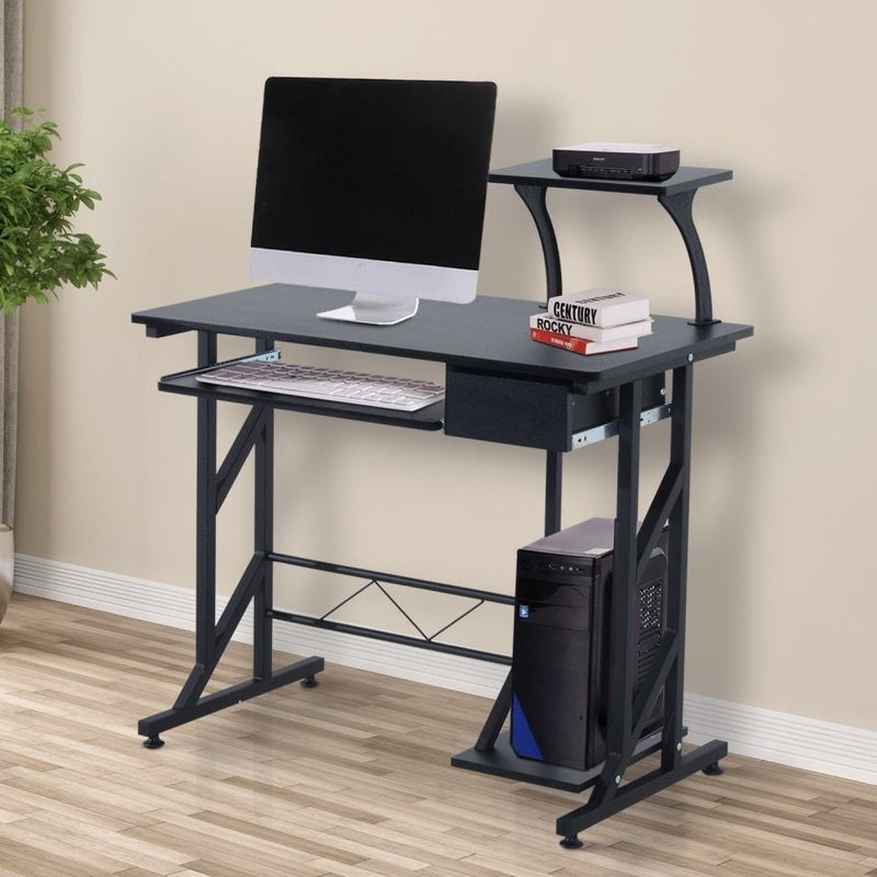 Bestar small space sliding deals computer desk