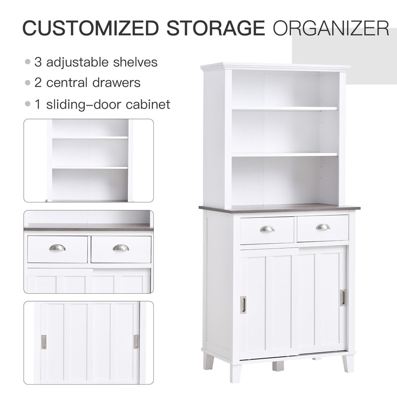 Kitchen storage cupboard cabinet deals with sliding door