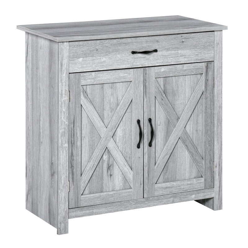 Farmhouse Barn Door Sideboard - Grey