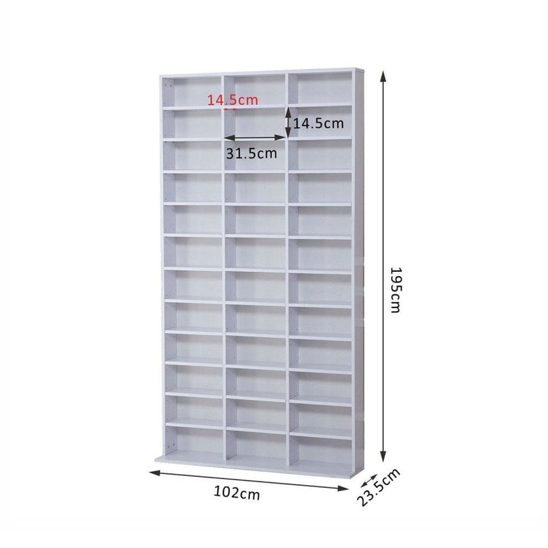 HOMCOM  Media Shelving Unit - White