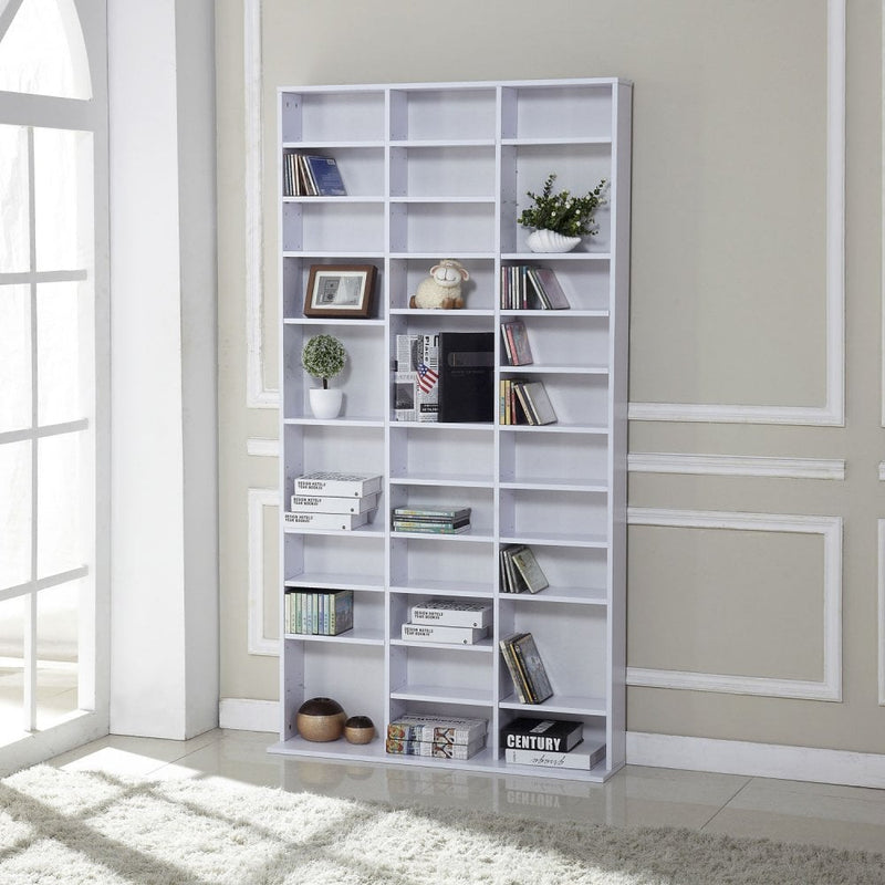 HOMCOM  Media Shelving Unit - White