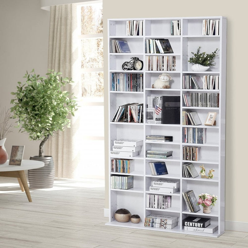 HOMCOM  Media Shelving Unit - White