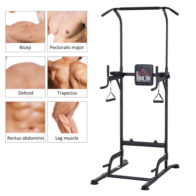 Adjustable&Folded Dip Stands Multi-Function Pull-ups Sit-ups
