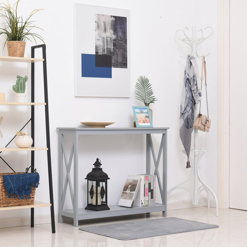 HOMCOM Console Table - Grey