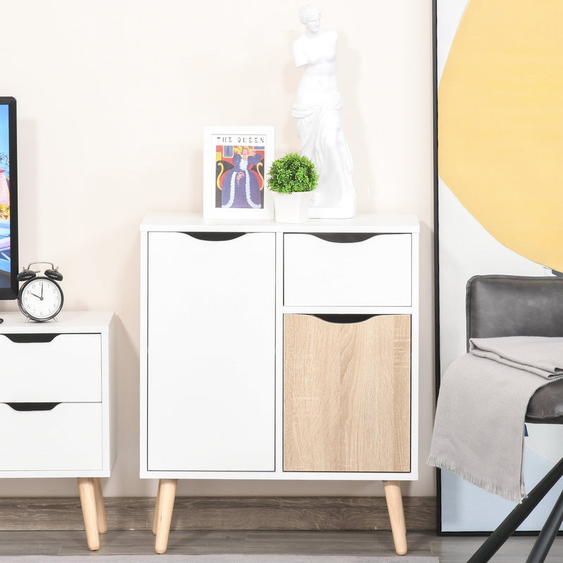 Floor Cabinet Storage Cupboard Sideboard with Drawer for Bedroom, Living Room, Entryway, Natural Bedroom