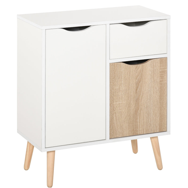 Floor Cabinet Storage Cupboard Sideboard with Drawer for Bedroom, Living Room, Entryway, Natural Bedroom