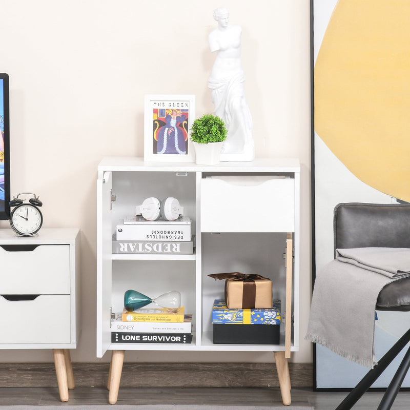 Floor Cabinet Storage Cupboard Sideboard with Drawer for Bedroom, Living Room, Entryway, Natural Bedroom