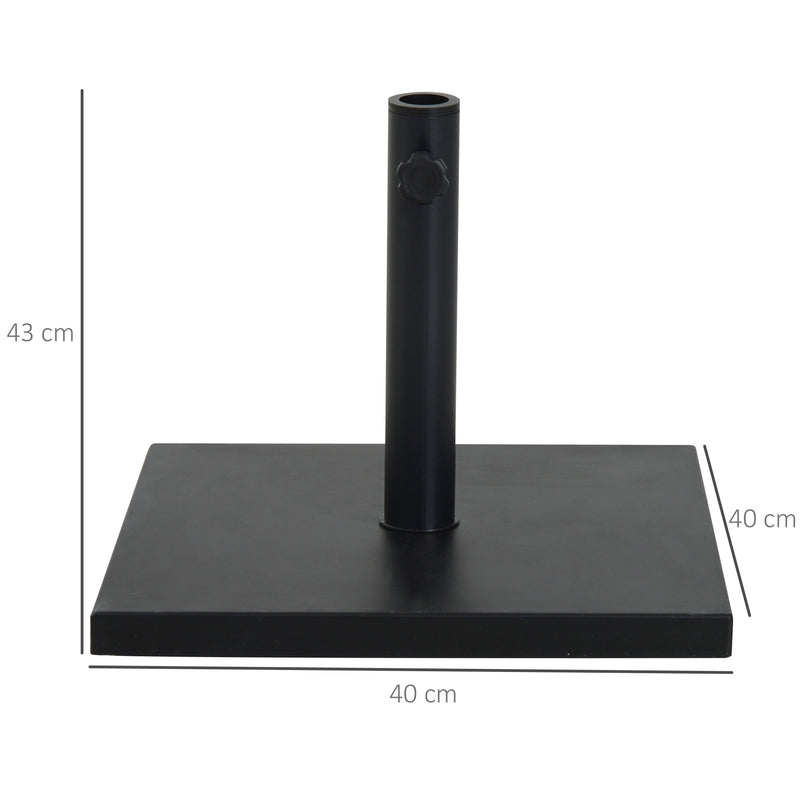 Outsunny Black Square Umbrella Base