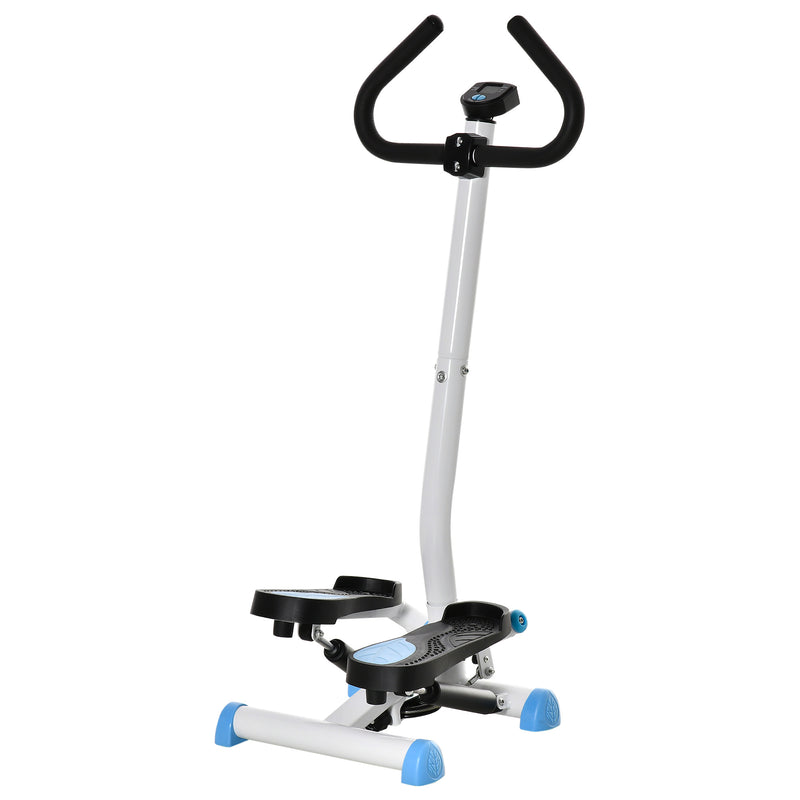 HOMCOM Height Adjustable Step Machine w/ LCD Screen, Blue