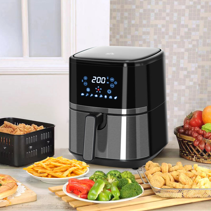 HOMCOM Air Fryer 4.5L 1500W with Digital Display Rapid Air Circulation Timer