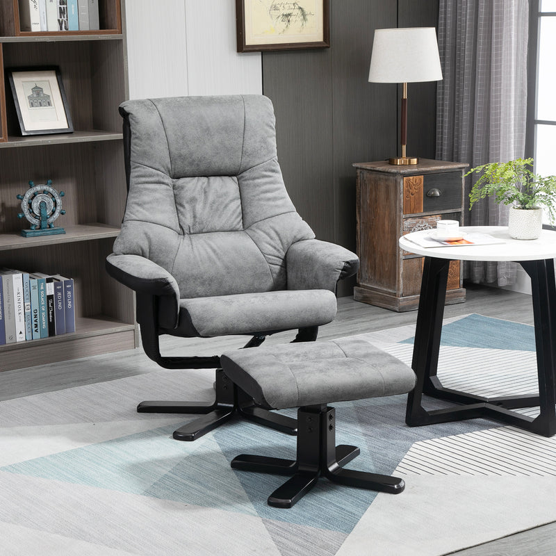 Armchair and footstool online grey