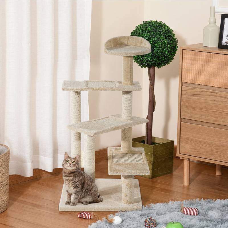 PawHut Cat Tree Scratcher Climbing Post Kitten Pets Scratching Furniture Tower