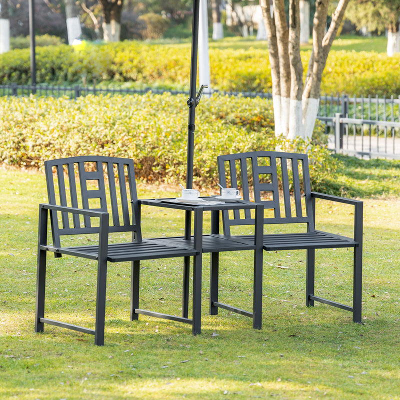 Tete a deals tete bench outdoor