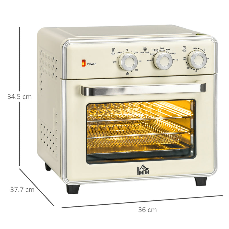 HOMCOM 7-in-1 Toaster Oven 4-Slice w/ 60-min Timer Adjustable Thermostat 1400W