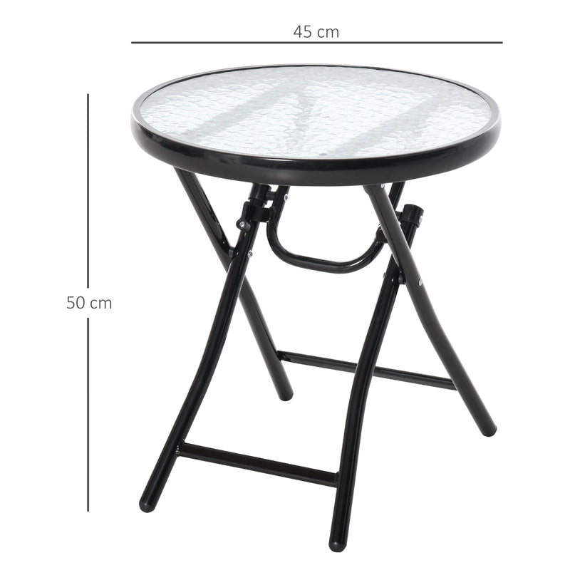 Small round deals fold up table