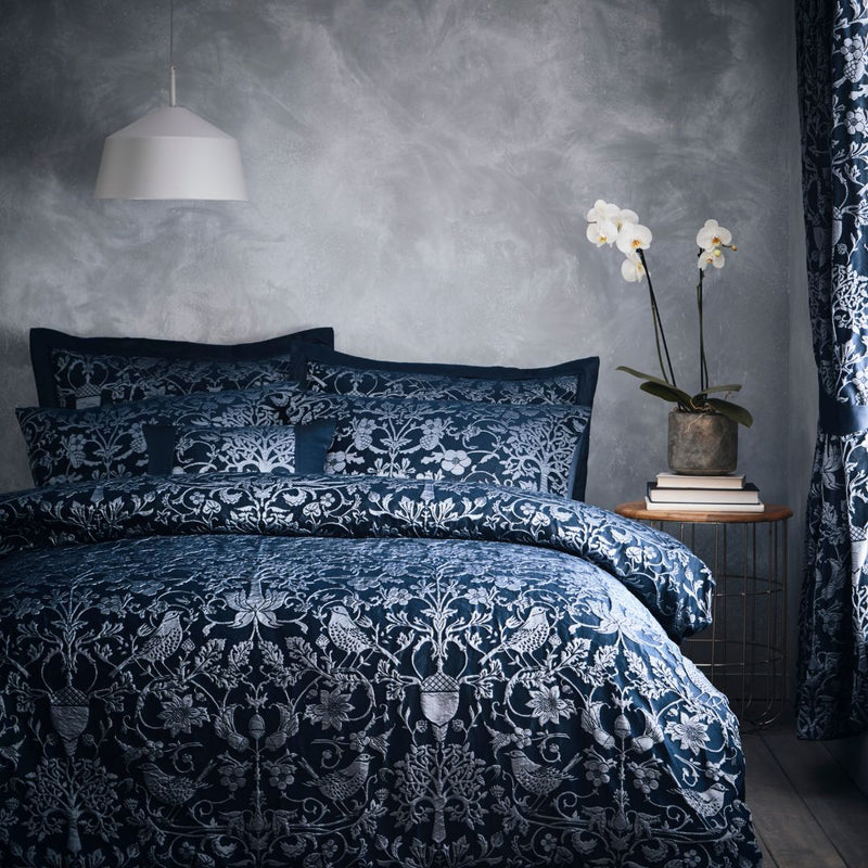 Oak Tree  Duvet Set - Midnight Blue