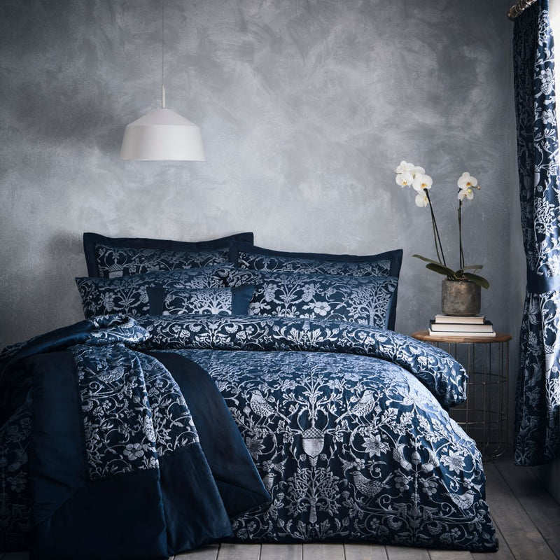 Oak Tree  Duvet Set - Midnight Blue