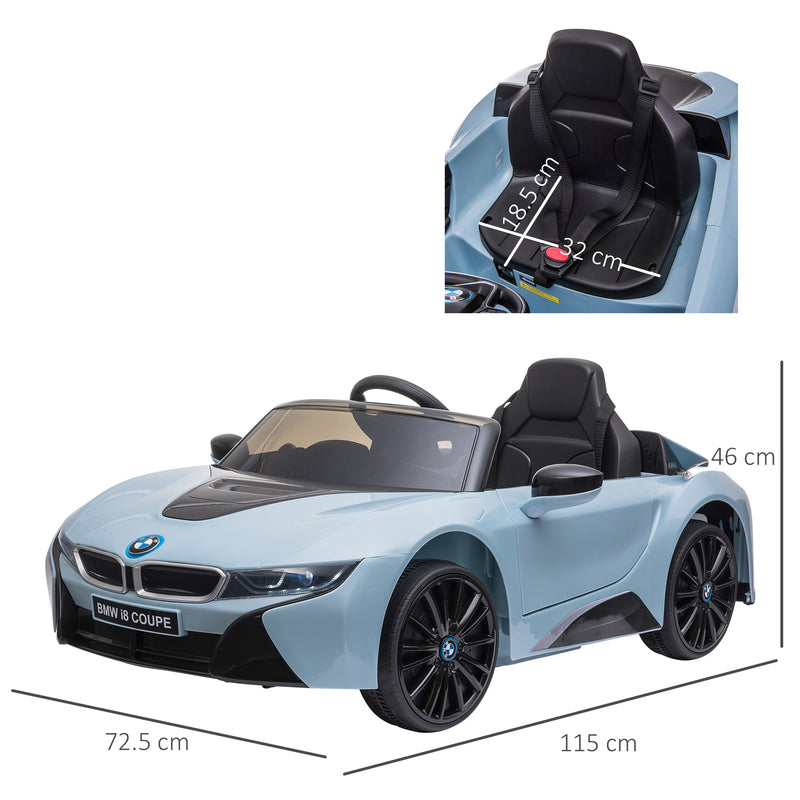 HOMCOM Kids Electric Ride On Car BMW i8 Coupe - 6v - White