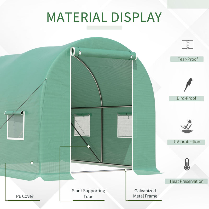 Outsunny Greenhouse Polytunnel Walk-in Grow Plant Steel 3 x 2 M Outdoor