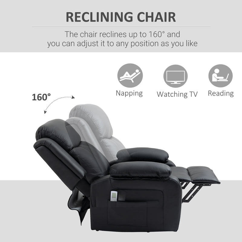 HOMCOM Riser and Recliner Chair Power Lift Reclining Chair with Remote, Black