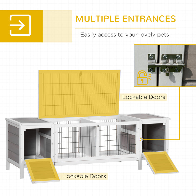 Multiple rabbit outlet hutch