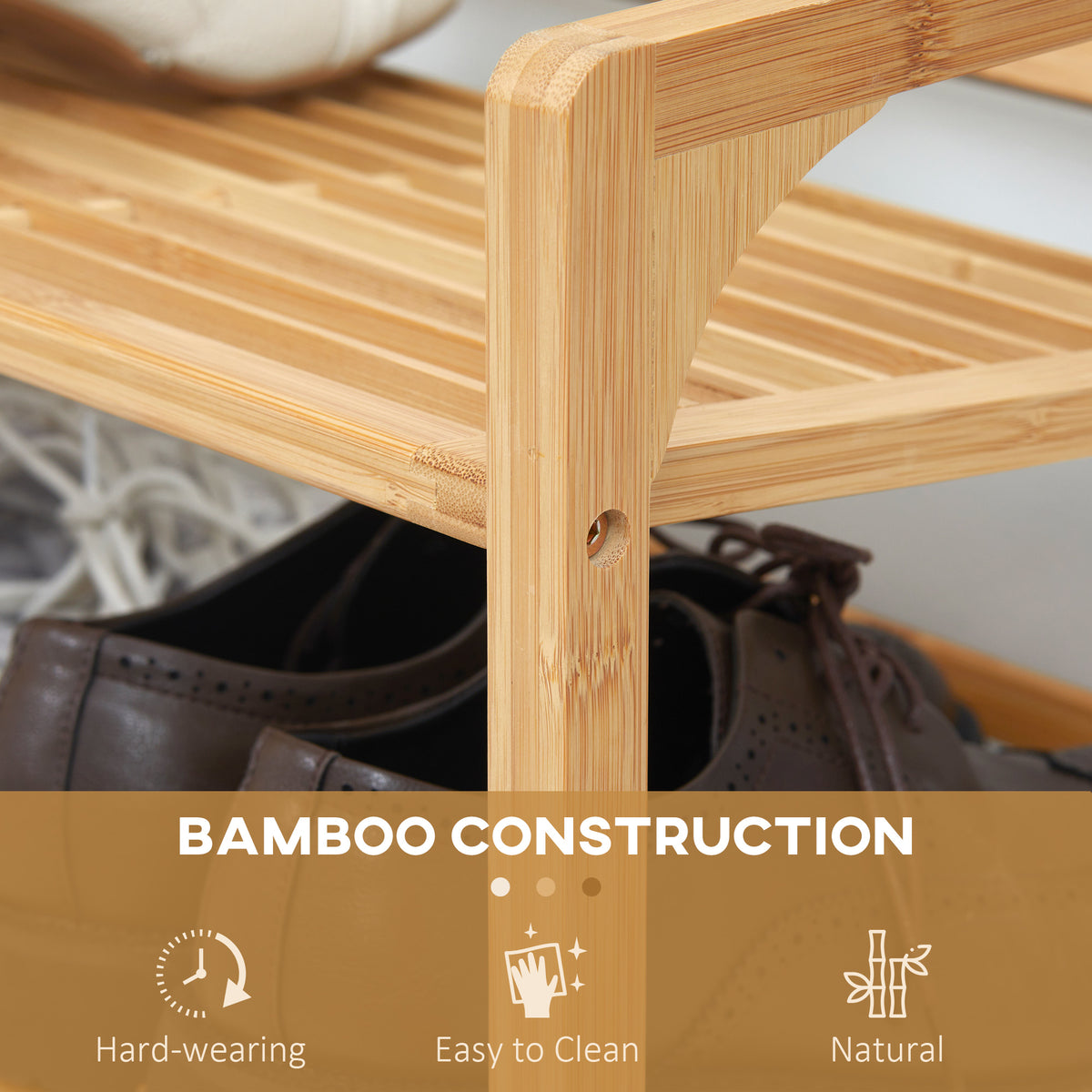 Good Three tier bamboo shoe shelf