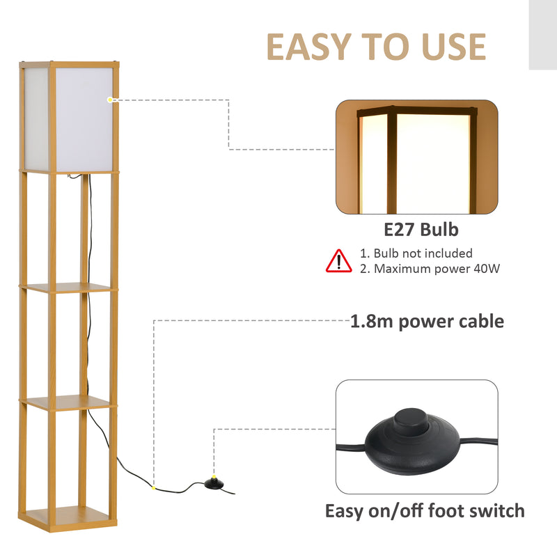 Easy home deals shelf floor lamp