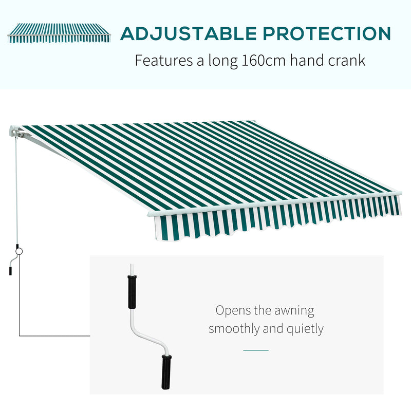 Outsunny Garden Sun Shade Canopy Patio Awning Retractable Shelter Outdoor 5 Size