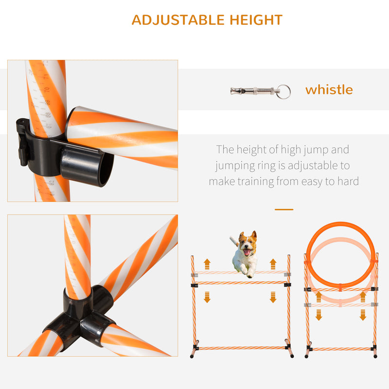 PawHut Pet Agility Training Equipment Dog Jump Hurdle Bar Obedience Training Set