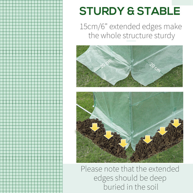 Outsunny 3 x 2 x 2m Greenhouse Replacement Cover ONLY for Tunnel Greenhouse