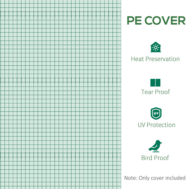 Outsunny 3 x 2 x 2m Greenhouse Replacement Cover ONLY for Tunnel Greenhouse