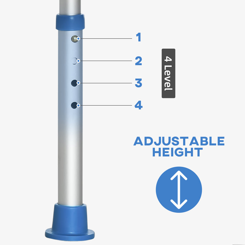 HOMCOM Adjustable Shower Stool with Suction Foot Pads for Elderly Disabled