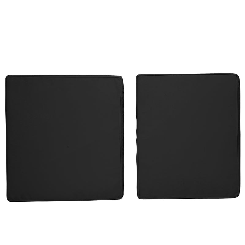 Outsunny 2 Pieces Seat Cushion and Back Pad Set for Rattan Furniture Black