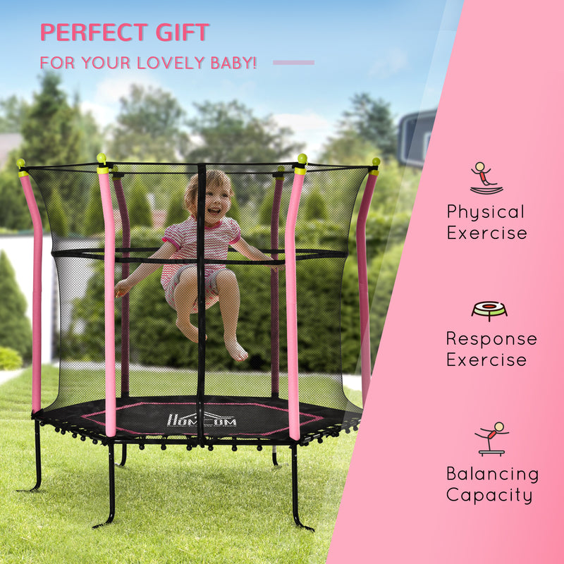 Kids pink trampoline best sale