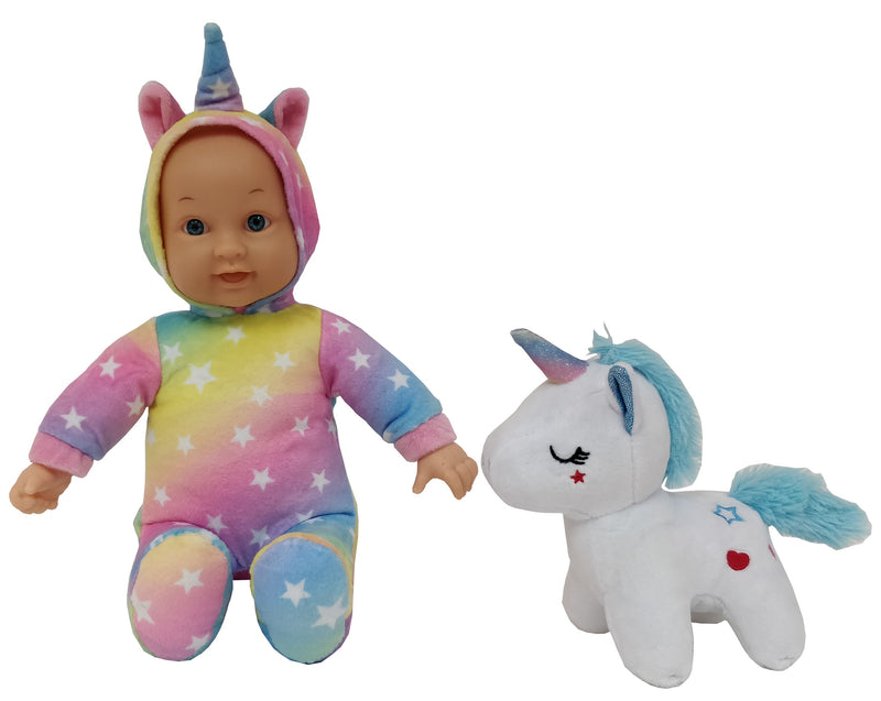 Uneeda Doll Baby First Born Samantha with Unicorn 13"