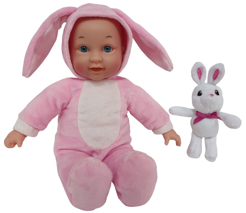 Uneeda Doll Baby First Born Samantha with Rabbit 13"