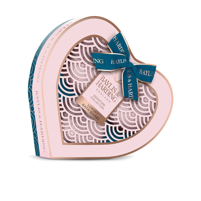 Baylis & Harding Signature Collection Luxury Heart Keepsake Gift Box - Jojoba, Vanilla & Almond Oil