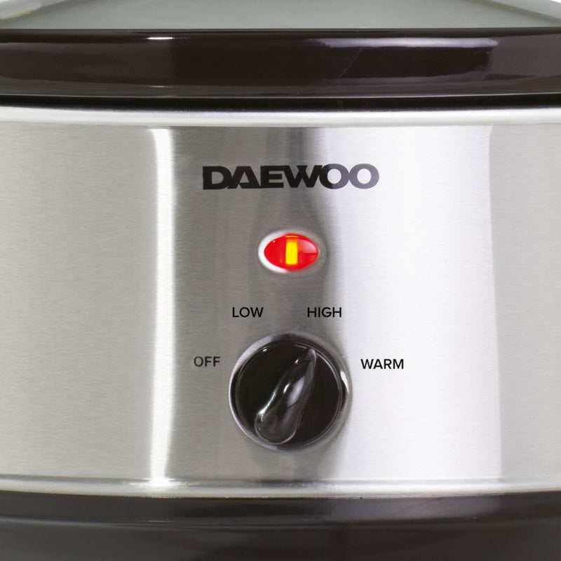 Daewoo Slow Cooker 3.5L - Stainless Steel