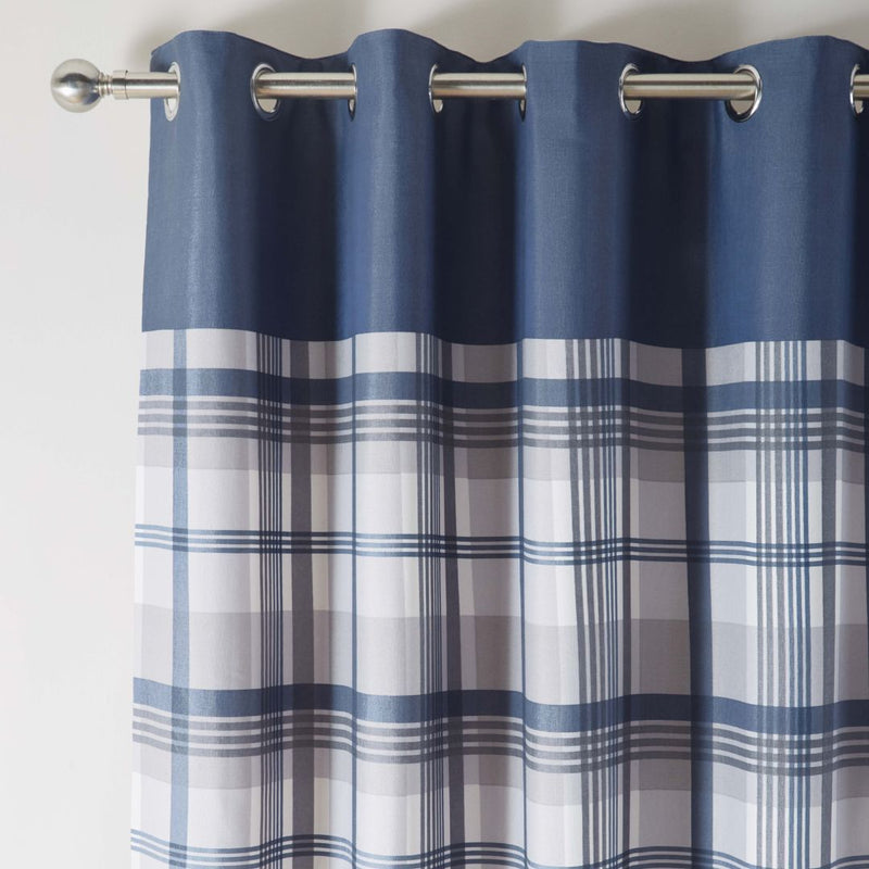 Orleans Blue Eyelet Curtains