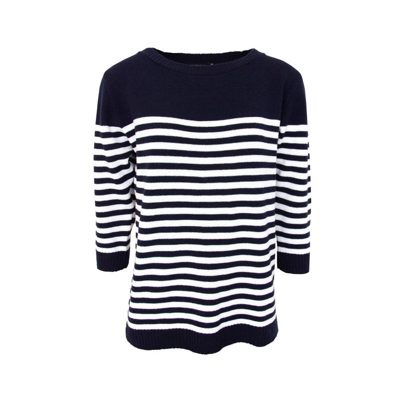 Ladies Boat Neck Sweater - Navy