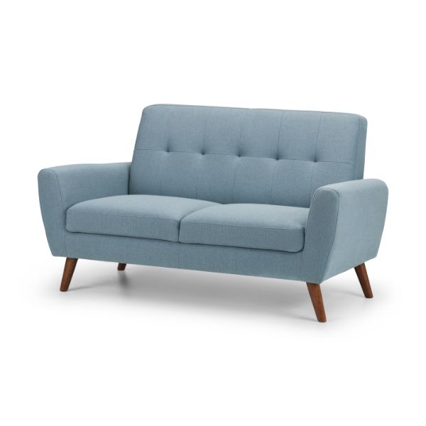 Monza Sofa 2 Seater Compact Retro 1.5m Blue