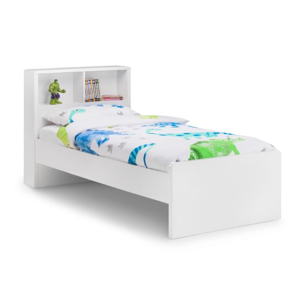 Manhattan Single Bookcase Bed 90cm White