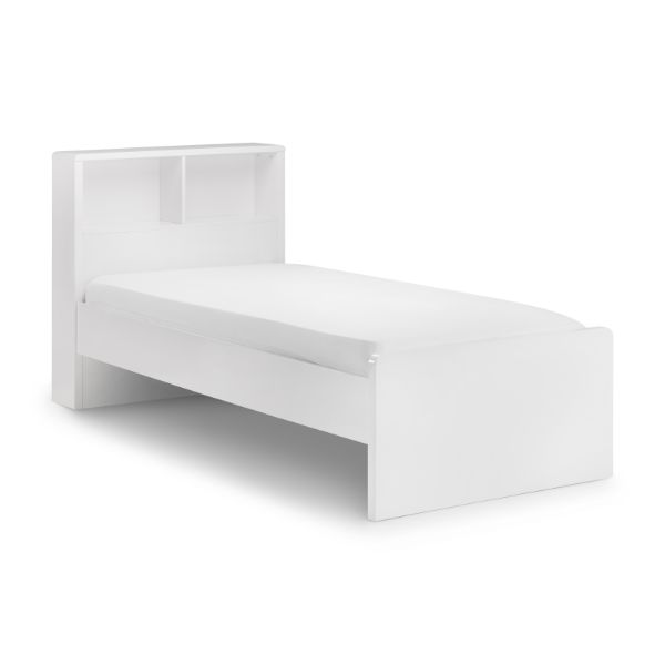 Manhattan Single Bookcase Bed 90cm White