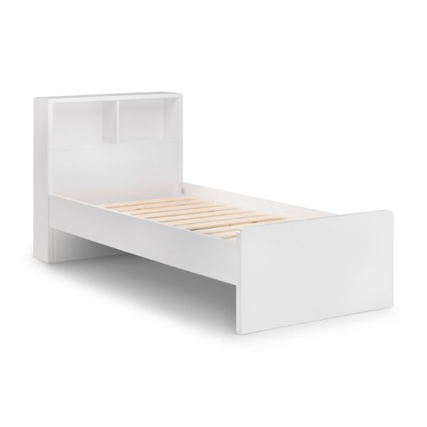 Manhattan Single Bookcase Bed 90cm White