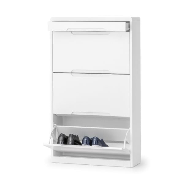 Manhattan Shoe Cabinet With Drawer 1.2m White