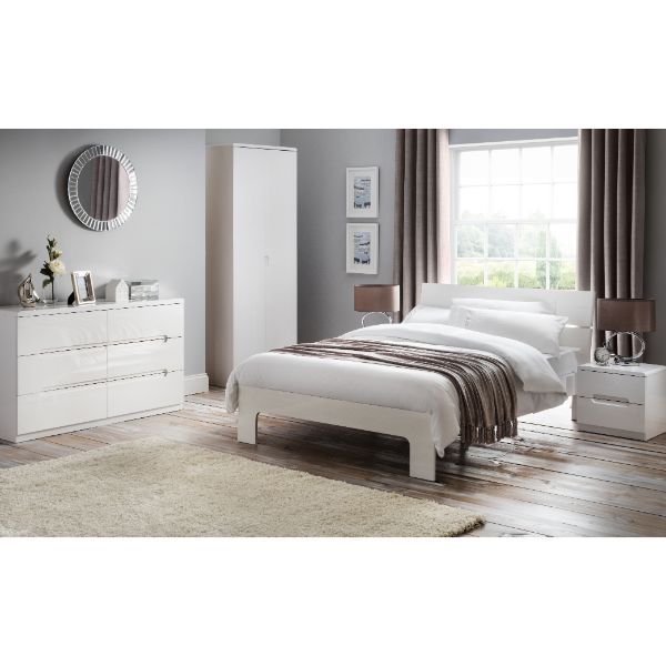 Manhattan Chest of 5 Drawers Tall White