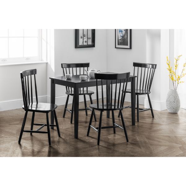 Torino Chairs Set Of 4 Black