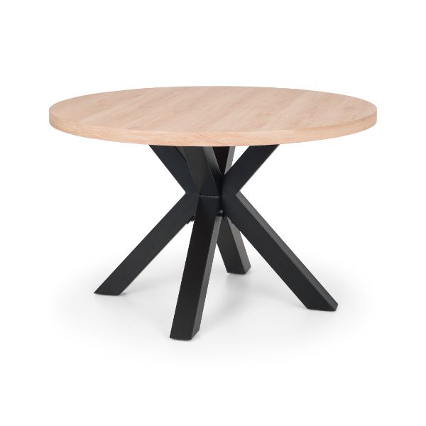 Berwick Dining Round Table 1.2m Oak & Black