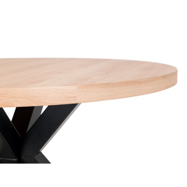 Berwick Dining Round Table 1.2m Oak & Black